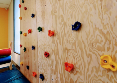 Climbing wall at Children's Therapy Services Barrie