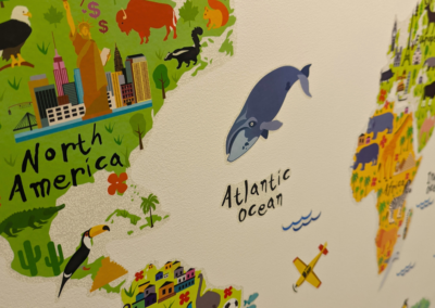 Decals on wall at Children's Therapy Services Barrie
